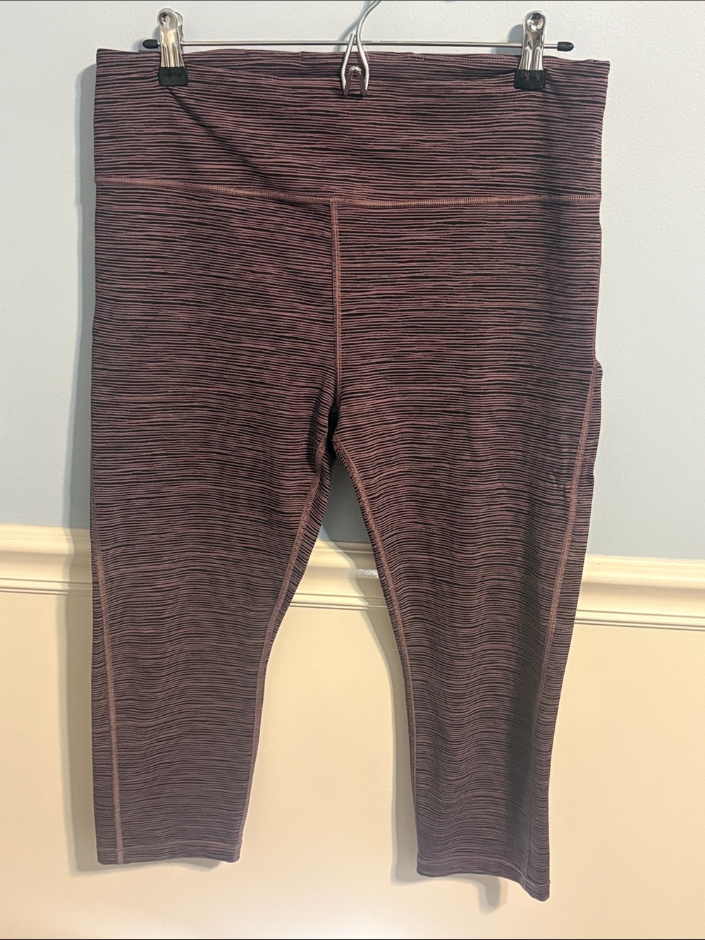 Striped Purple & Black High-Waist Ultimate Capri